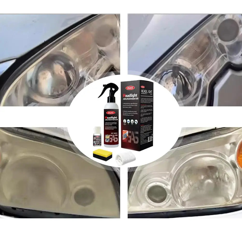 Car Headlight Restoration Kit Headlight Refurbishment Agent Car lights Polisher Kit for Yellowing Haze Removal ImproveVisibility Peaceful Pleasures Health and Wellness