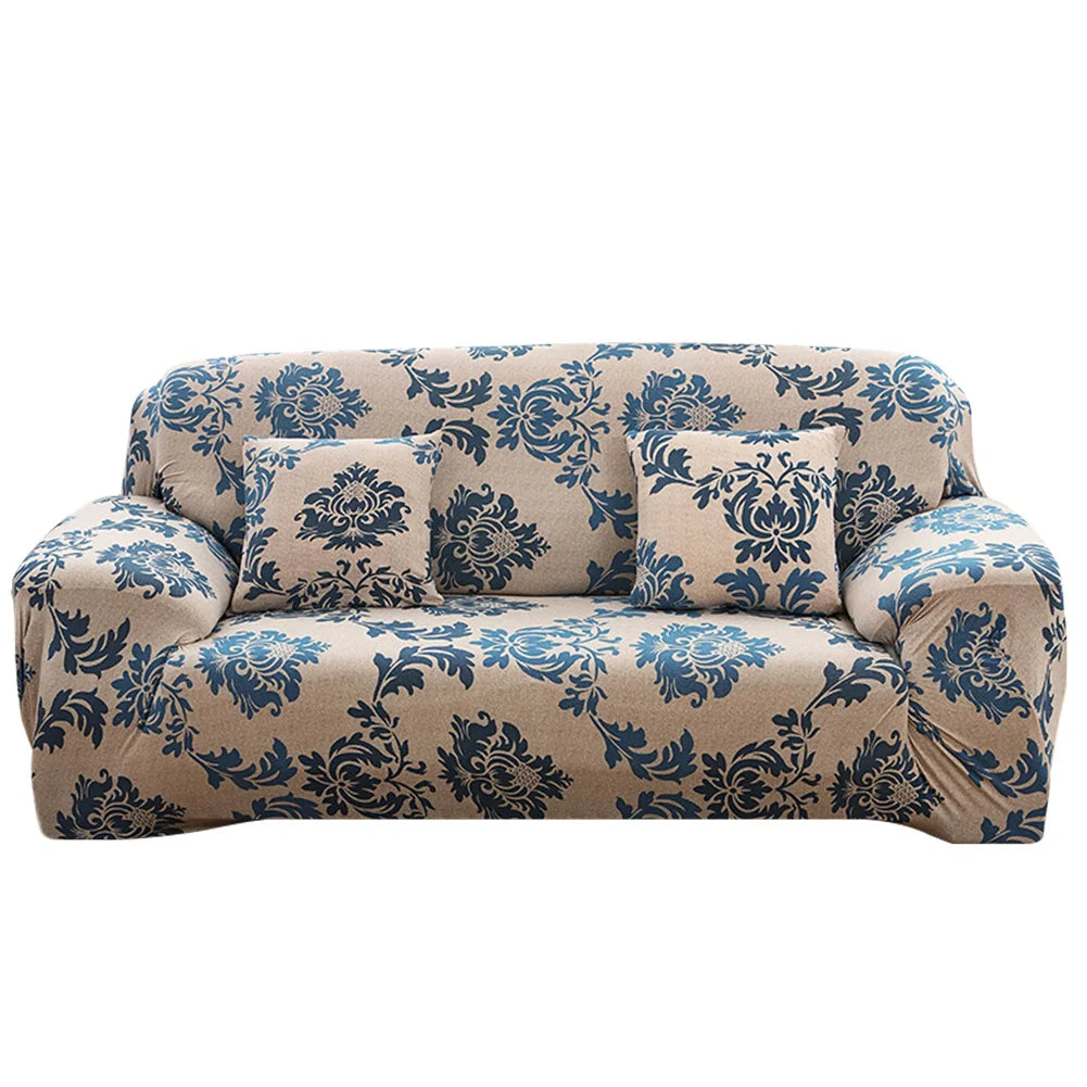 Stretch Sofa Cover Universal Printed Sofa Slipcover Loveseat Couch Cover Polyester Furniture Protector Cover with 1Pc Pillowcase Peaceful Pleasures Health and Wellness JC045M 1-seater 90-140cm