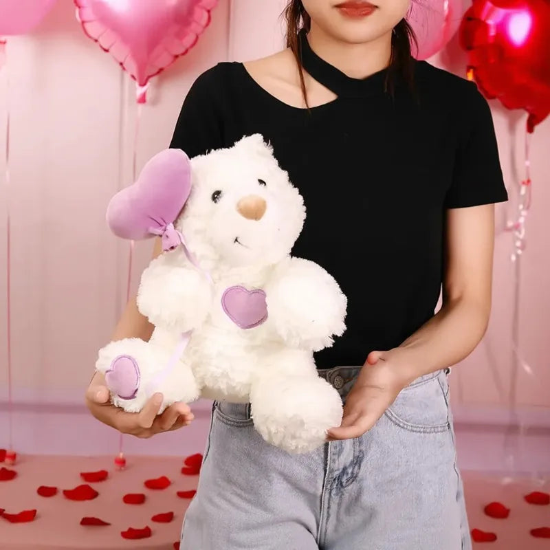 Heart Bear Plush Toy 25cm – Romantic Stuffed Animal Gift