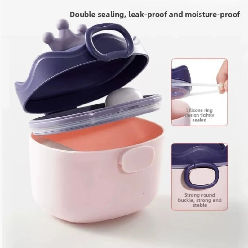 1pc Large capacity baby formula multi-layer packaging box, portable travel bag, moisture-proof sealed rice paste snack box Peaceful Pleasures Health and Wellness