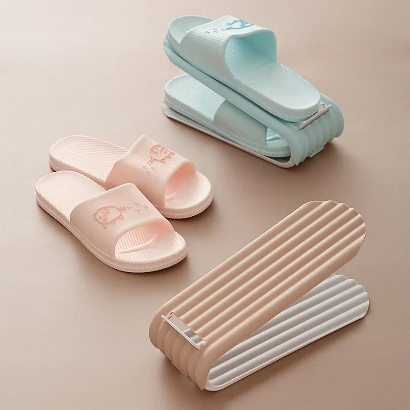 2026 New 10PCS Shoe Rack Storage Shoe Rack Double-layer Shoe Holder Two Level Adjustment Home Dormitory Storage Slippers Cabinet Peaceful Pleasures Health and Wellness