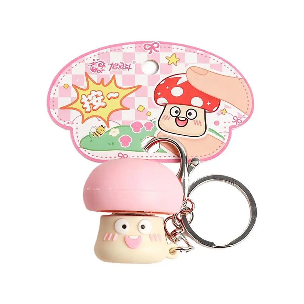 Mini Mushroom Fidget Toy Keychain Plastic Press Pop Sensory Stress