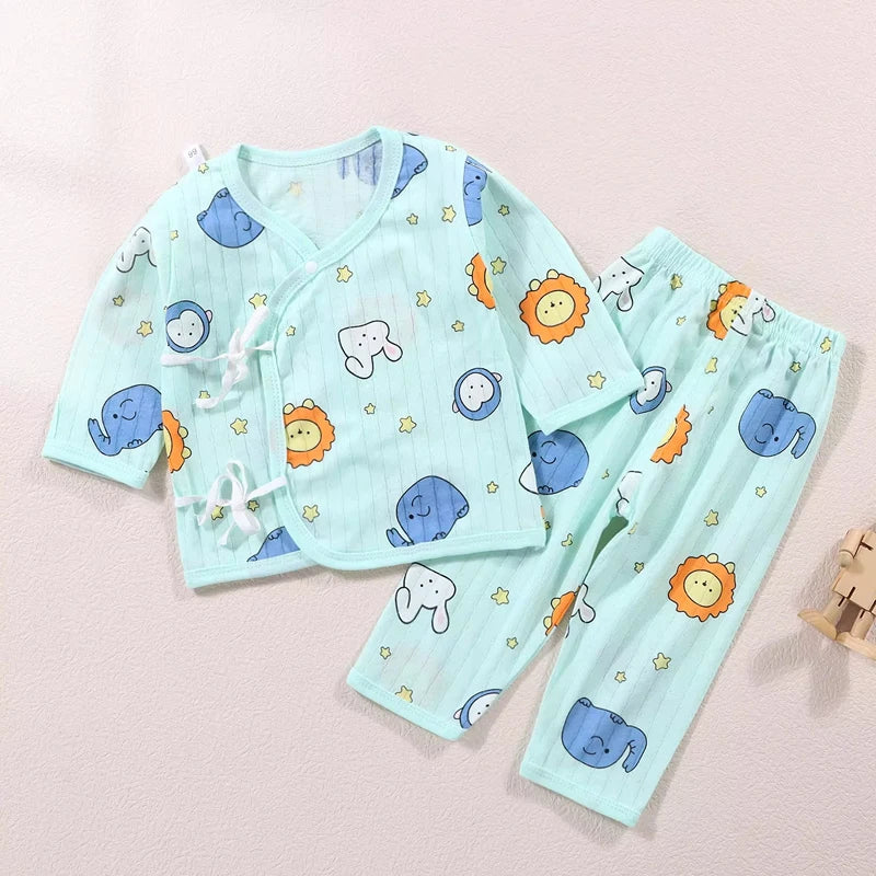 Baby Cotton Pajama Set | Autumn Winter Two-Piece Unisex PJs