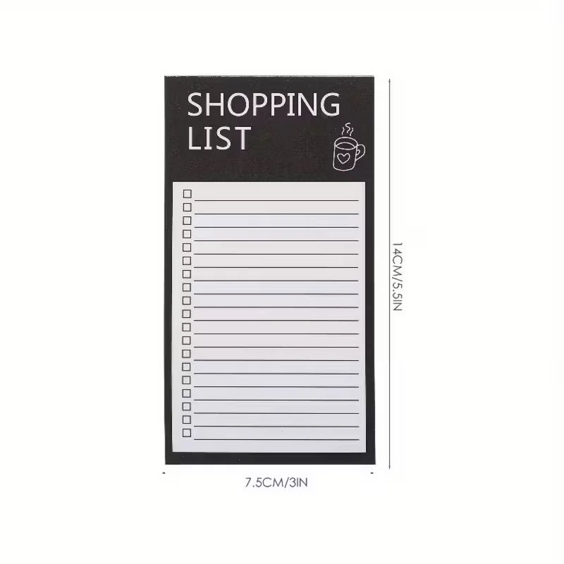 Magnetic Grocery List Planning Pad-notepad Checkboxes-ideal Easy
