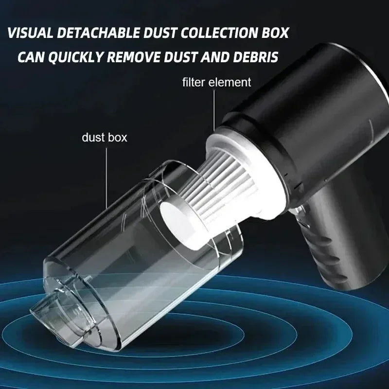 120W Wireless Handheld Vacuum – Car & Home, HEPA Filter