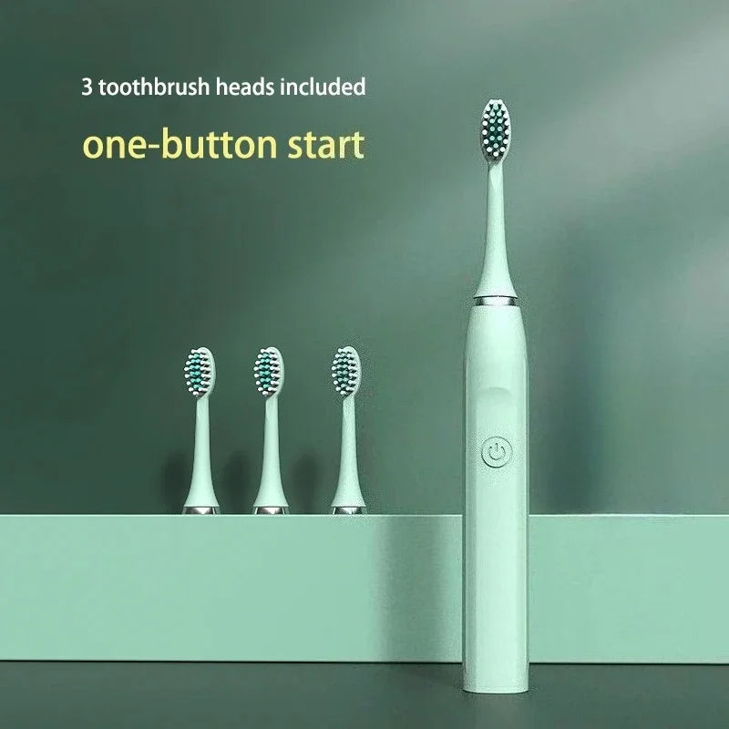 URGGU Ultrasonic Electric Toothbrush USB Rechargeable Set