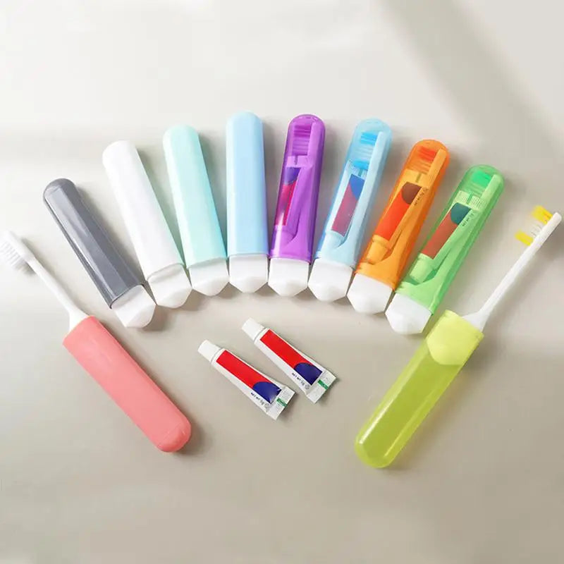5pcs Travel Portable Folding Toothbrush Super Soft Bristle Toothbrush Fold Camping Hiking Outdoor Easy To Take Teethbrush Peaceful Pleasures Health and Wellness OneSize
