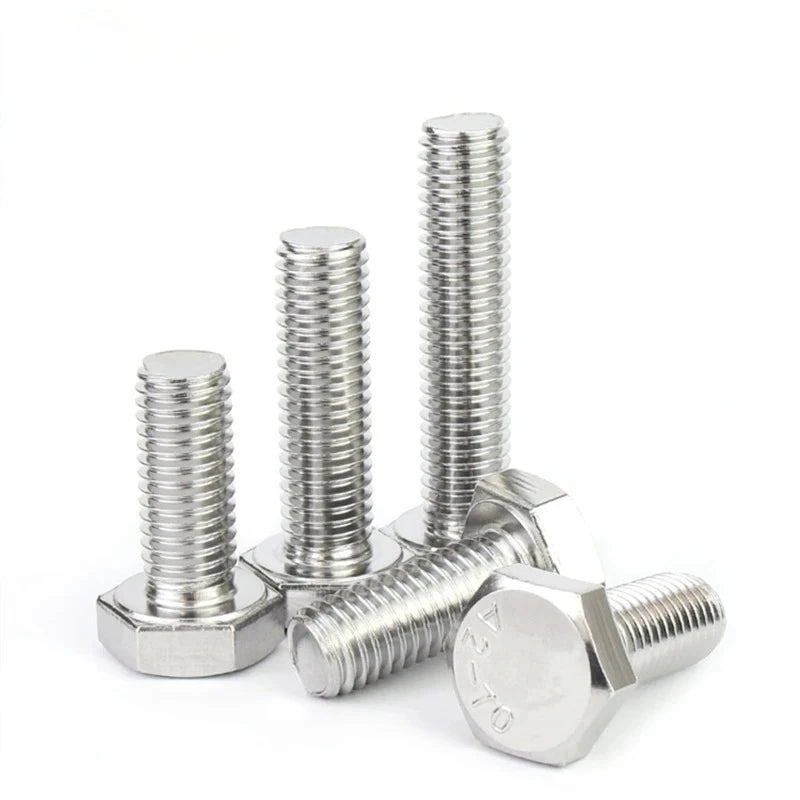 DIN933 M4 External Hex Head 304 Stainless Steel Screw A2-70 Hexagon Cap Bolt Hexagonal Shape Screw bolt Peaceful Pleasures Health and Wellness