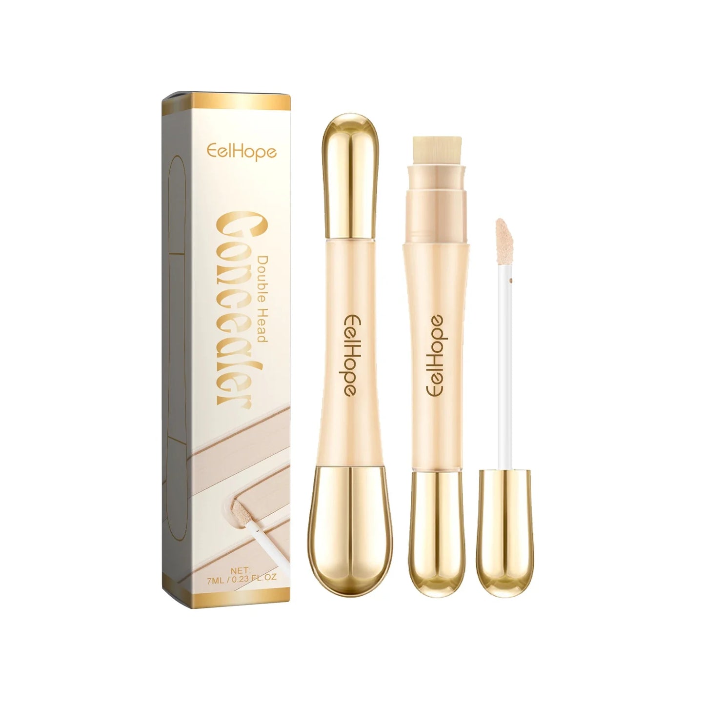 Eelhope Double Head Waterproof Concealer – Full Coverage, 74g