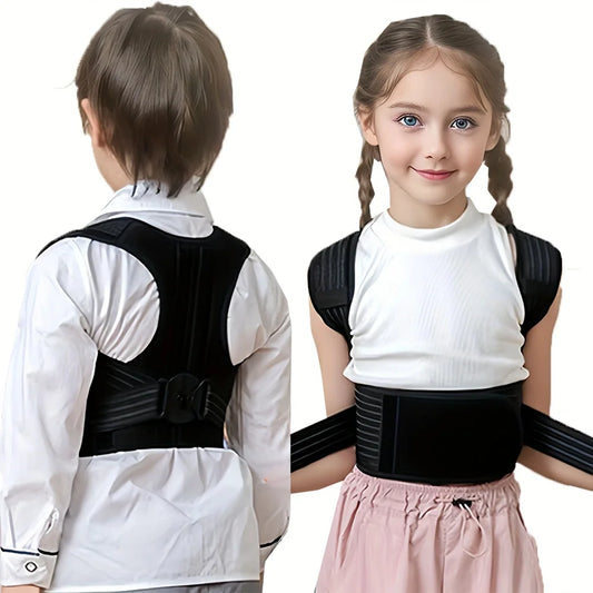 Posture Corrector Back Brace Anti-Hunchback Device Student Children Specialized Adolescent Back Correction Belt Home Wear Peaceful Pleasures Health and Wellness black S