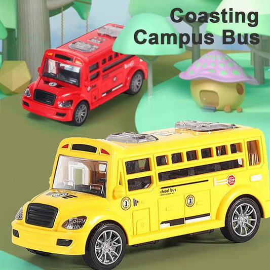 Inertia School Bus Toy with Openable Doors | Kids' Model Toy Vehicle Oasis Select