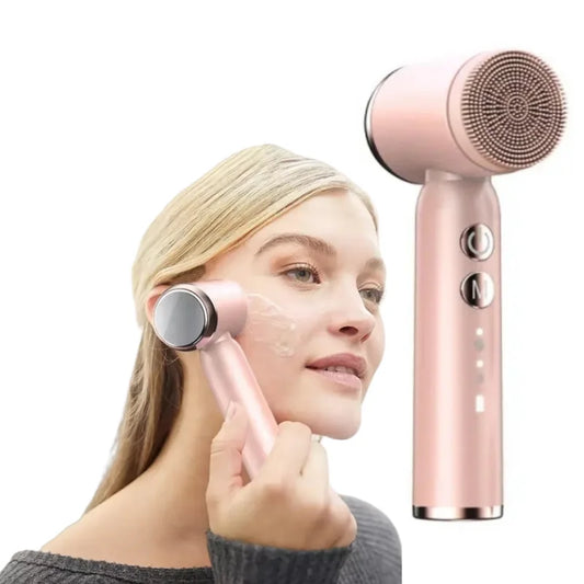 Portable waterproof facial ultrasonic massager, cleaning brush, silicone electric facial brush, facial cleanser Peaceful Pleasures Health and Wellness