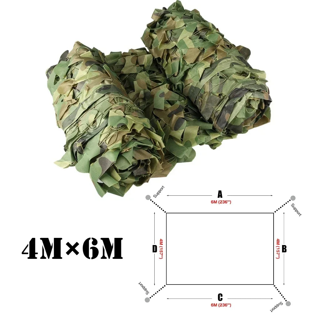 Camo Netting Bulk Roll Camouflage Netting Military Hunting Mesh Nets for Hunting Blind Sunshade Shooting Theme Party Decoration Peaceful Pleasures Health and Wellness 4M x 6M