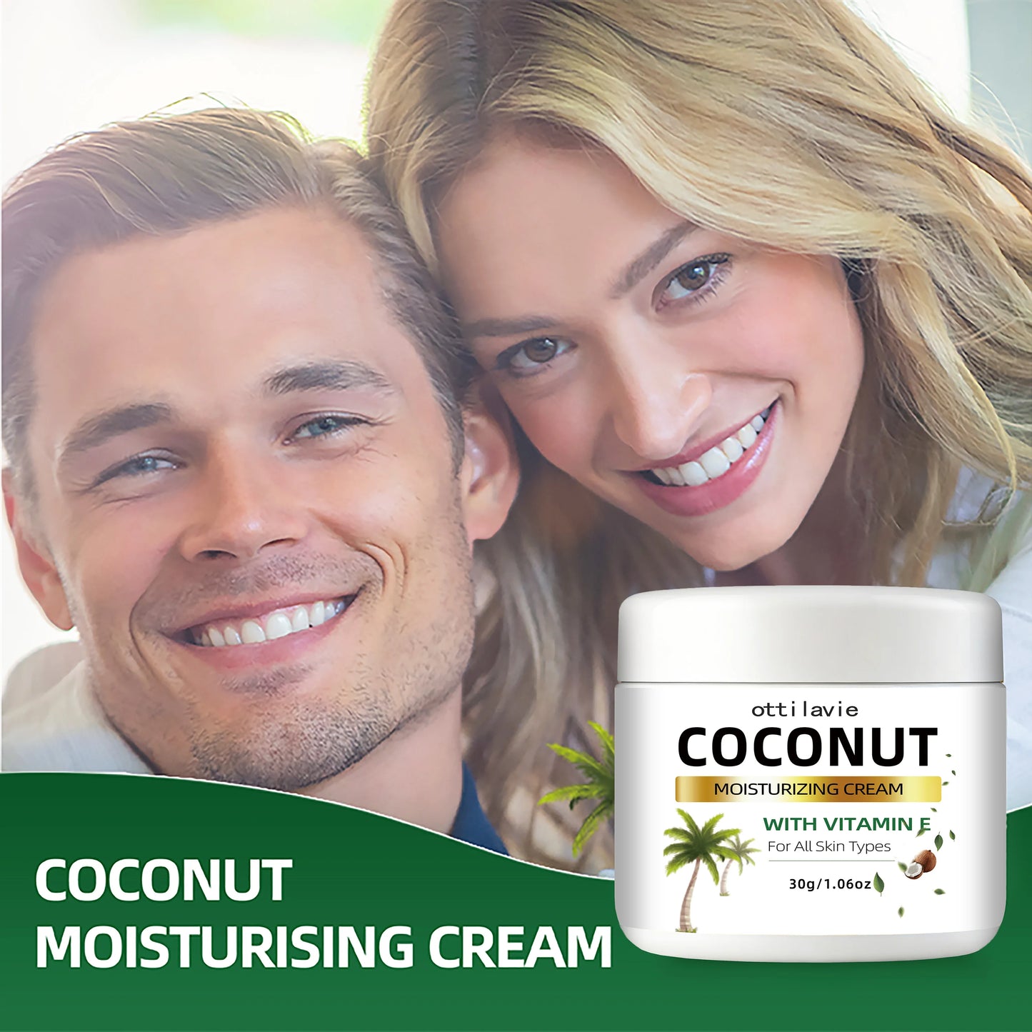 24-Hour Hydrating Coconut Cream with Vitamin E + Collagen | Hypoallergenic & All Skin Types | Nourishing Coconut Extract Peaceful Pleasures Health and Wellness