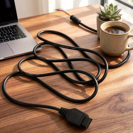 1.5M 9-Pin Extension Cable for Sega Genesis 2 / MD2 Controller Controller Extension Cable Peaceful Pleasures Health and Wellness