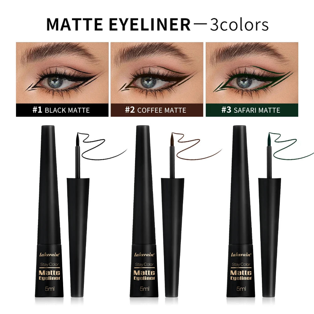 Waterproof Eyeliner Pen Matte Liquid Eyeliner 17H Long Wear Sweat Proof Smudgeproof Stain-free Ultra-fine Liquid Cosmetics Peaceful Pleasures Health and Wellness