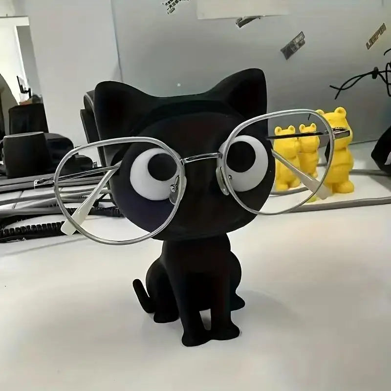 3D Printed Cat-Eye Glasses Stand | Sculptural Desk Eyeglass Holder