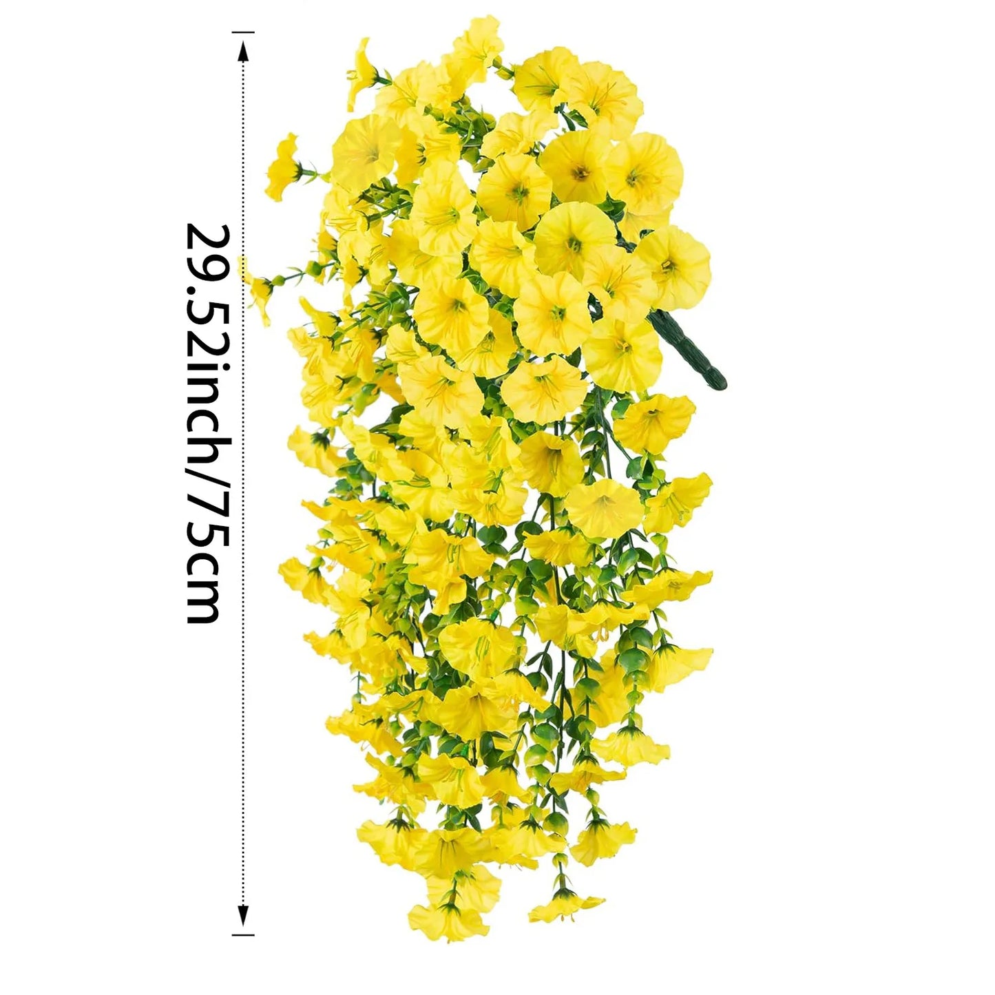 Artificial Silk Morning Glory Vine Hanging Flowers UV Resistant