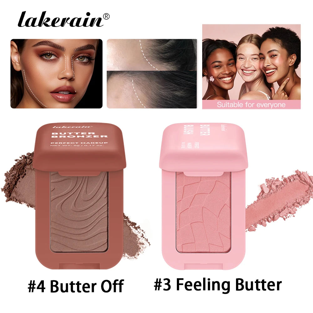 Single Color Butter Blush Matte Natural Cheek Tint Waterproof Face Contouring Cosmetics Blush Powder Face Soft Female Makeup Peaceful Pleasures Health and Wellness