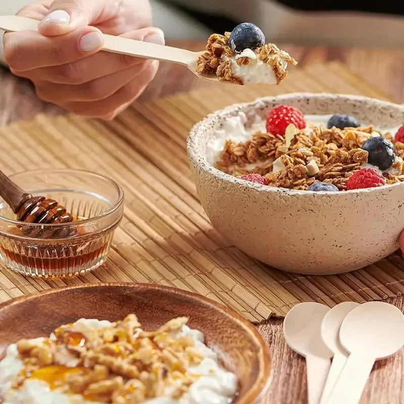 Disposable Wooden Cutlery Set 50/100pcs | Eco-Friendly Utensils Disposable Wooden Cutlery Peaceful Pleasures Health and Wellness