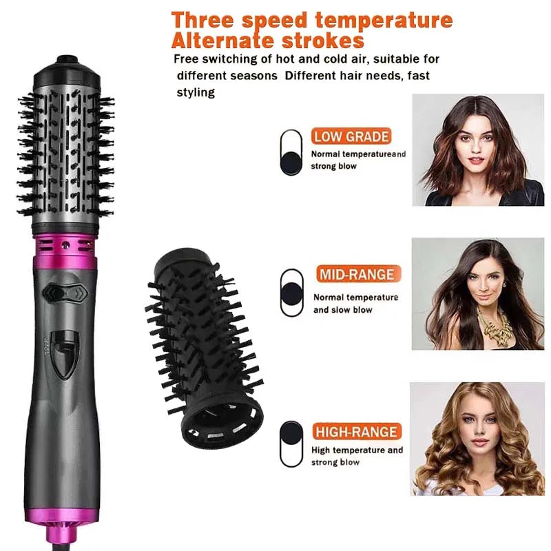 One Step Professional Hot Air Hair Dryer Brush Multifunctional Hairdryer Portable Electric Hair Straightener Blowdryer Brush Peaceful Pleasures Health and Wellness