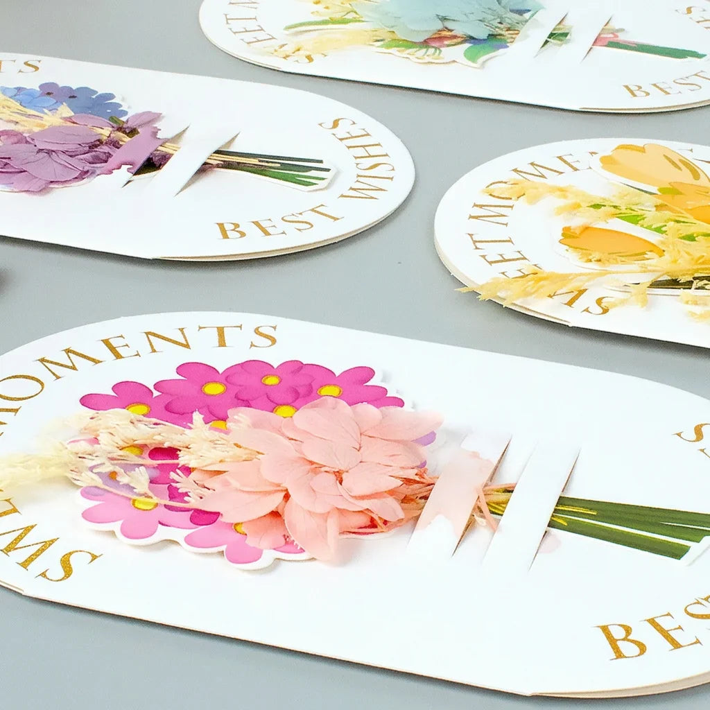 3D Dried Flower Standing Greeting Card | DIY Personalized Gift