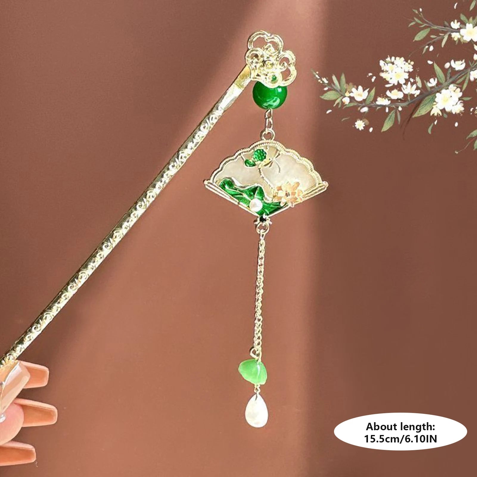 Metal Butterfly Design Hair Sticks Hanfu Matching Hair Sticks with Pearl Tassel Suitable for Girls Hair Accessories Peaceful Pleasures Health and Wellness
