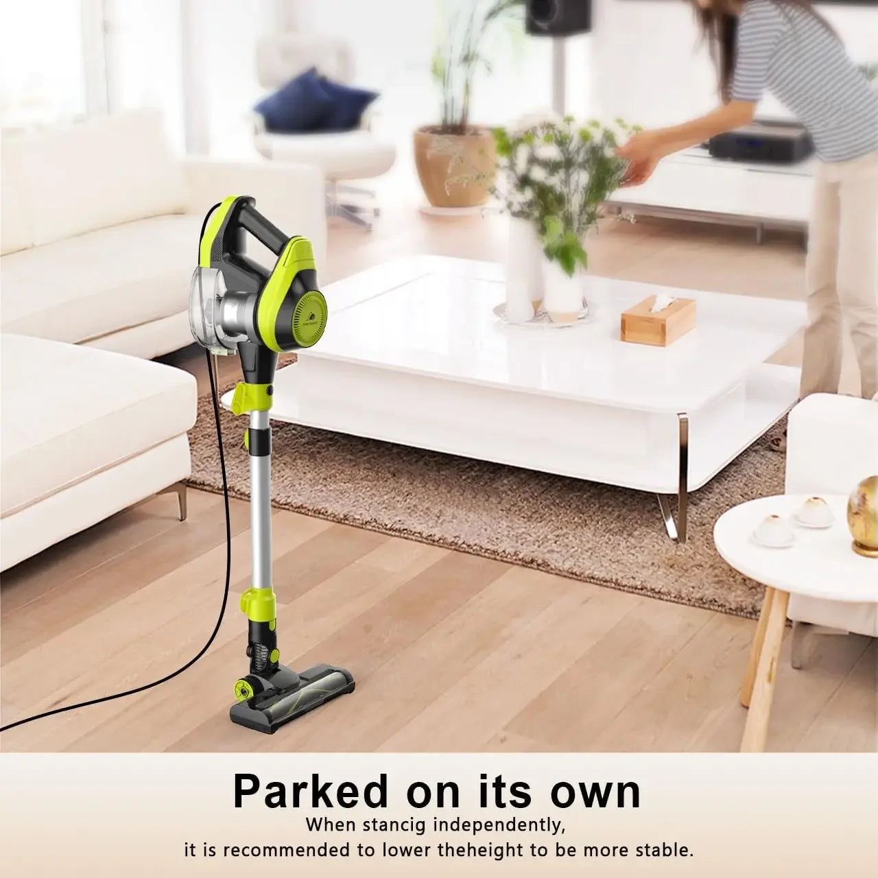 23Ft Corded Stick Vacuum Cleaner, Powerful Suction for Hard Floors Carpets Pet Hair, Adjustable Tube Handheld Peaceful Pleasures Health and Wellness