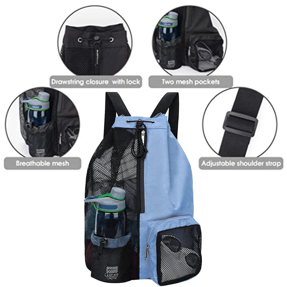 Mesh Drawstring Backpack – Waterproof Swim & Gym Bag Drawstring Bag Peaceful Pleasures Health and Wellness spain