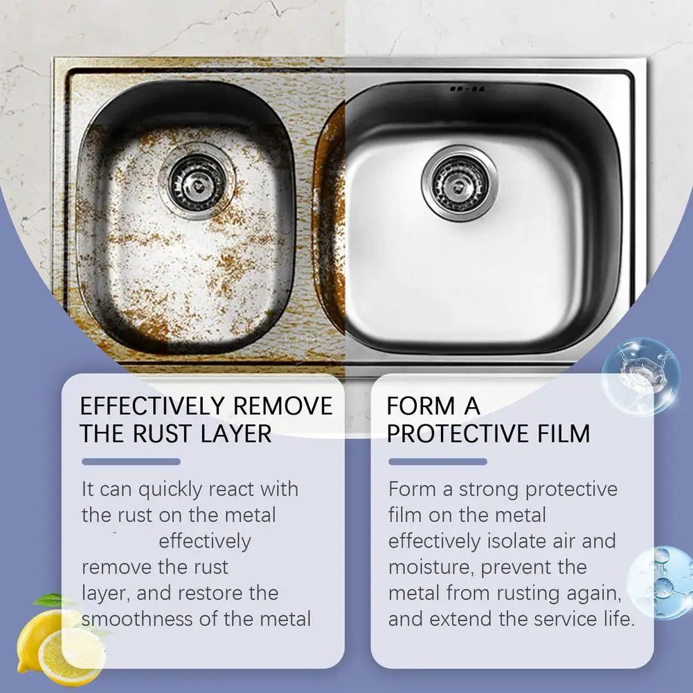 Powerful Metal Rust Remover Fast Acting Rust Dissolver & Anti-Rust Coating 120ml Car Maintenance Cleaning Car Surface Cleaner Peaceful Pleasures Health and Wellness