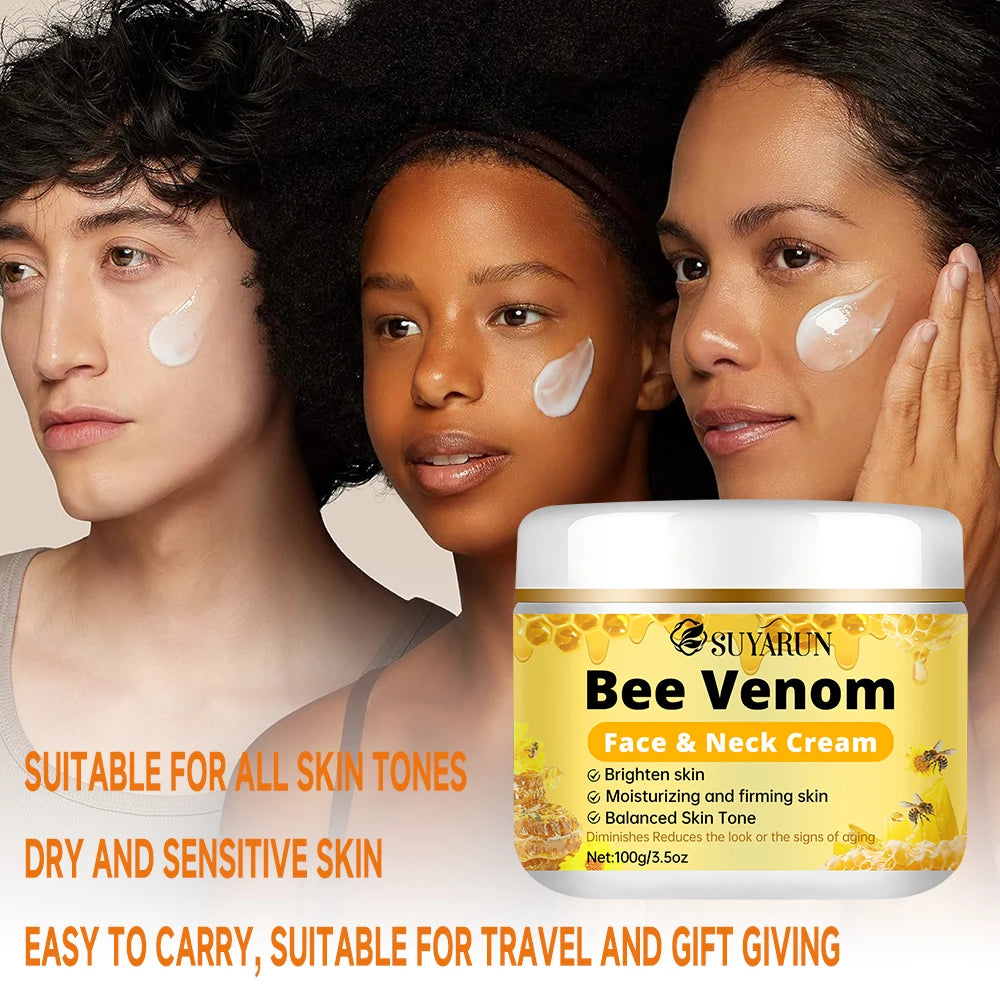 SUYARUN Premium Bee Venom Anti-Aging Face & Neck Cream - Firming Wrinkle Reduction, Deep Hydration Organic Formula. Peaceful Pleasures Health and Wellness