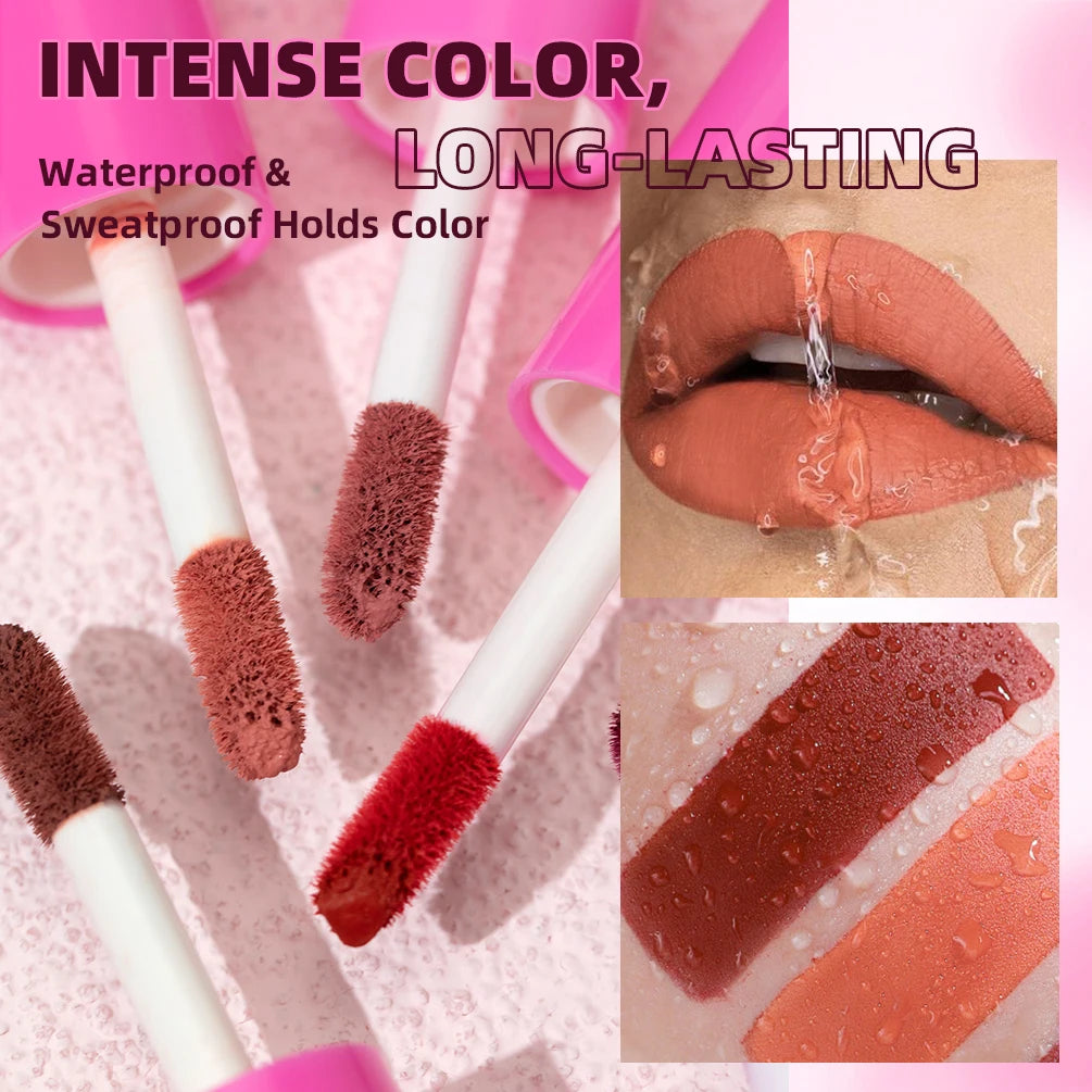 8 Colors Matte Light Liquid Lipstick Waterproof Velvet Nude Lip Gloss Sexy Red Brown Pigments Makeup Long Lasting Lipgloss Tint Peaceful Pleasures Health and Wellness