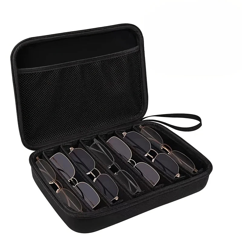 Hard Shell Travel Sunglasses Organizer | Multi-Slot Case