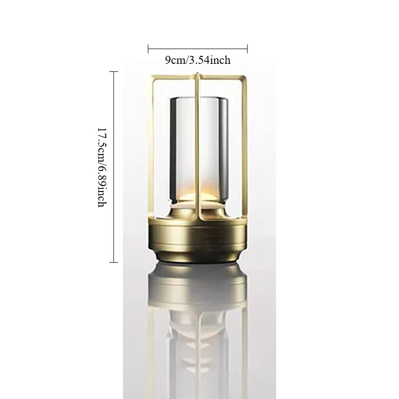 RTONTR Crystal Table Lamp | Rechargeable Touch Dimmable LED Light