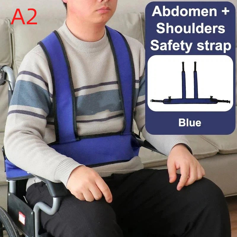 Wheelchair Waist Strap Belt Breathable Elderly Wheelchair Anti-Fall Azimuth Support Fixing Straps Nursing Band For Elderly Peaceful Pleasures Health and Wellness A2