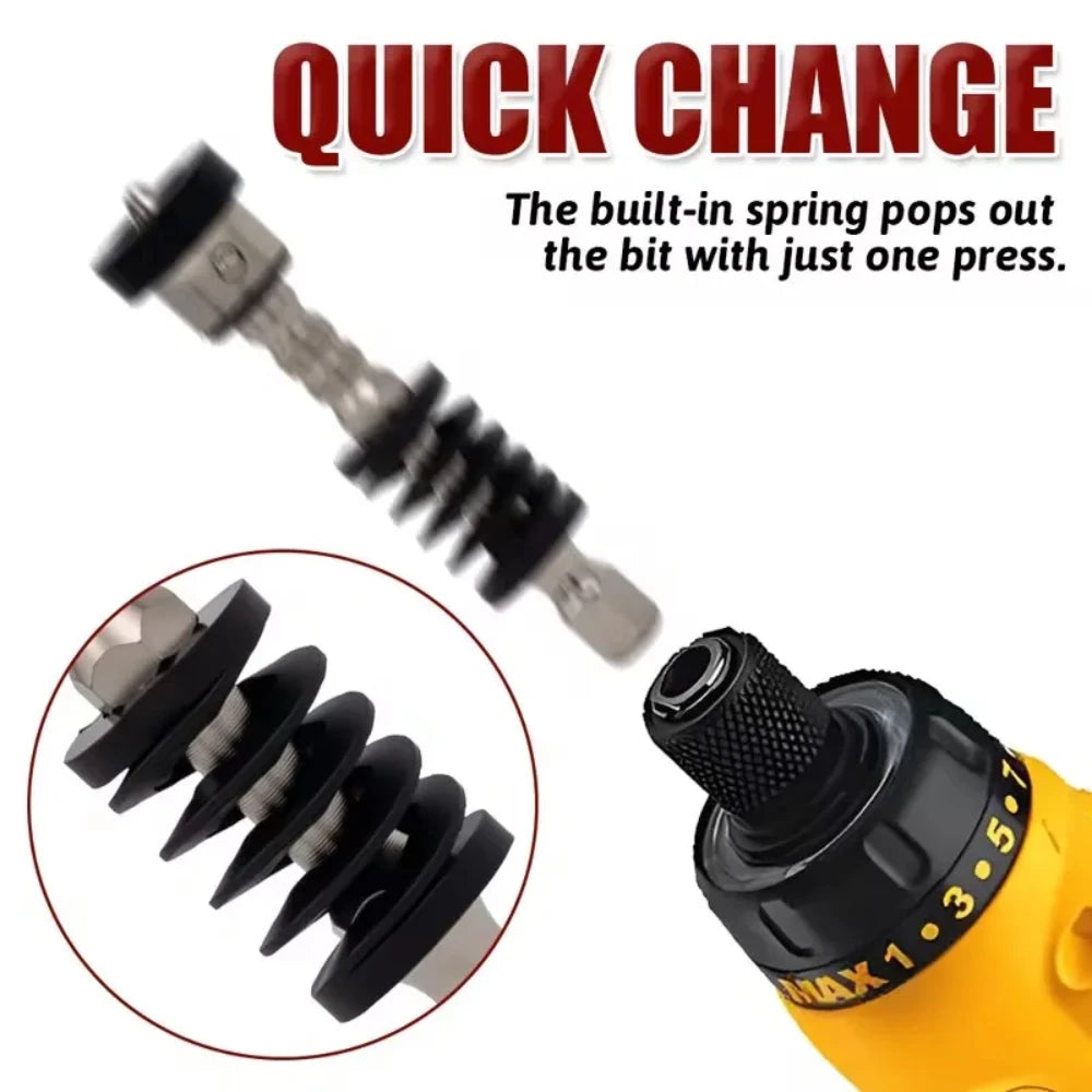 Spring-Loaded Positioning Screwdriver Bits PH2 Magnetic Stop Screws Locating Batch Head Drilling Tool For Power Drills Peaceful Pleasures Health and Wellness