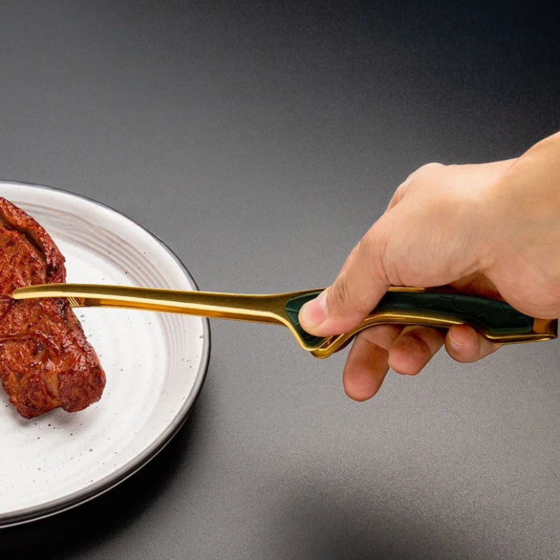 1pc Stainless Steel Kitchen Tongs, Serving Tongs for Cooking, Metal Food Tongs with Non-Slip Comfort Grip, Non-Stick Cooking Ton Peaceful Pleasures Health and Wellness