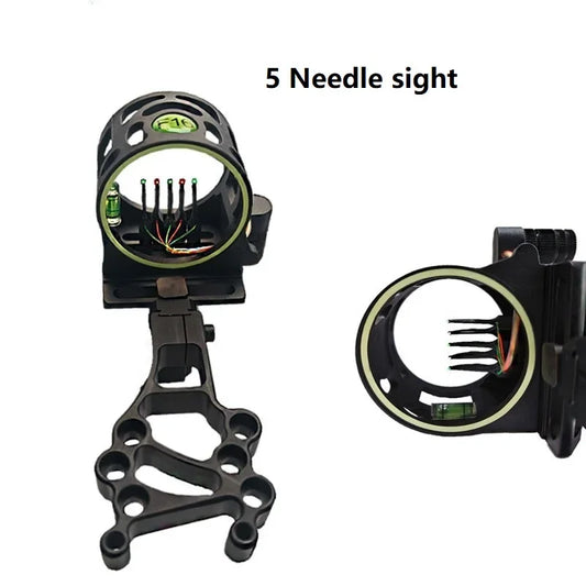 Archery Compound Bow Sight 5 Pin 0 019 Fiber Aiming Sighting Right Peaceful Pleasures Health and Wellness