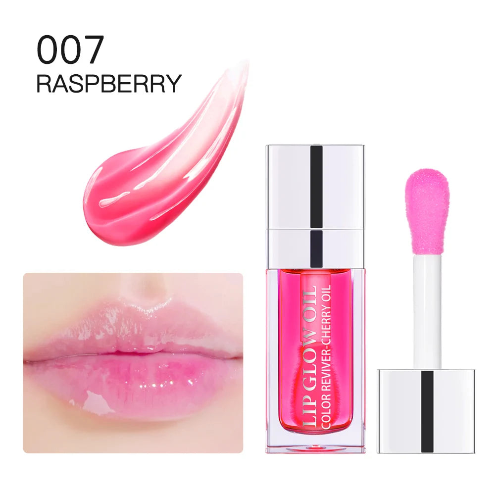 1Piece Moisturizing Lip Glow Oil Crystal Jelly Lip Oil Plumping Lip Gloss Sexy Lip Plumper Glaze Tinted Makeup Gift 10 Color Peaceful Pleasures Health and Wellness 007