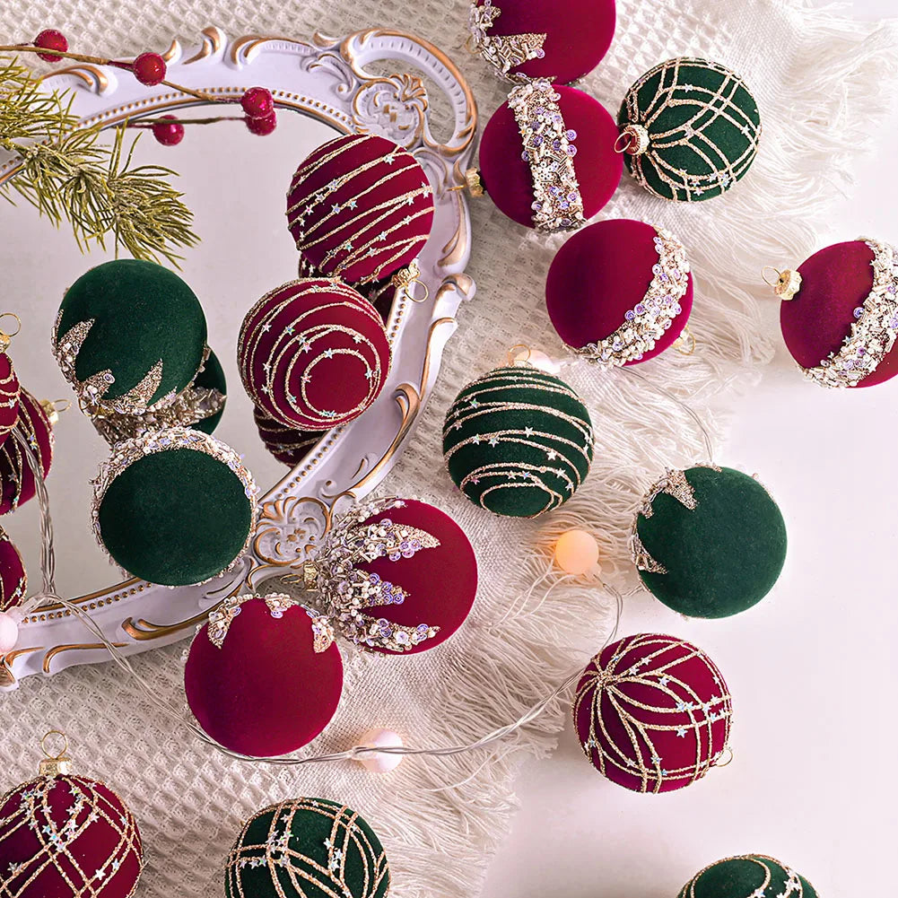 Christmas Ball Ornaments Set of 12 – Tree & Wreath Decor