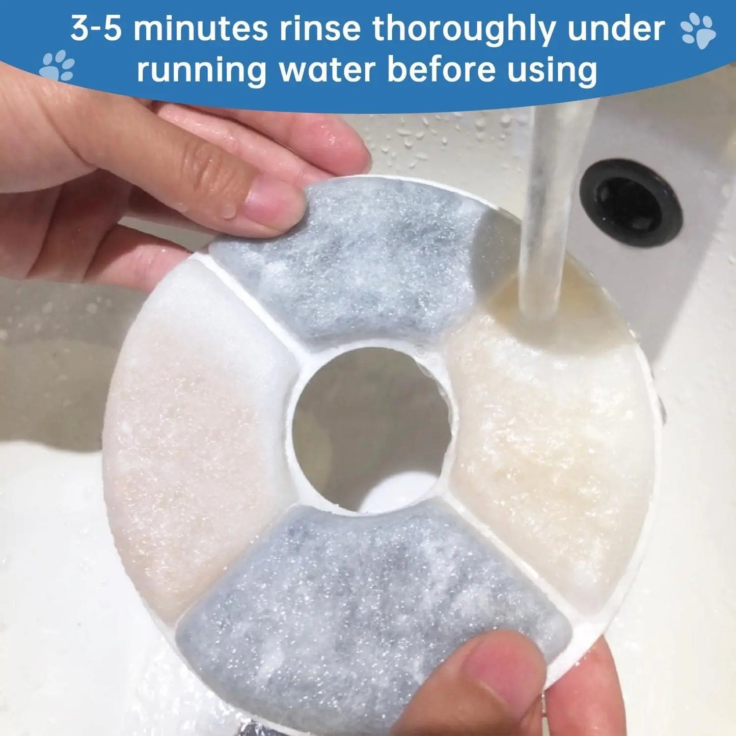 Cat Water Fountain Filters for 1.6-2.4L Cat Water Fountain Replacement Pet Filter with Acticated Carbon and Coconut Shell Cotton Peaceful Pleasures Health and Wellness