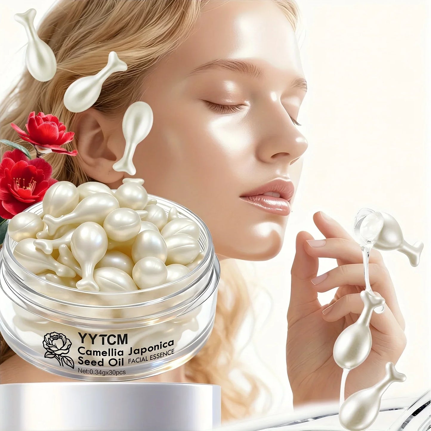 Camellia Seed Oil Essence Capsules – Squalane & Retinol Serum