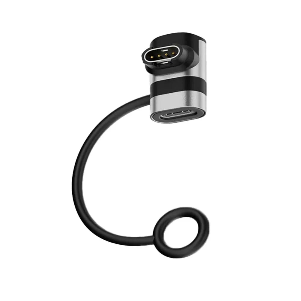 For Garmin Fenix E 8 7 7S 7X 6S 6 Approach S50 tactix 8 Lily 2 Active Approach S70 Type C Adapter Fast Charging Adaptador Peaceful Pleasures Health and Wellness Silvery 1