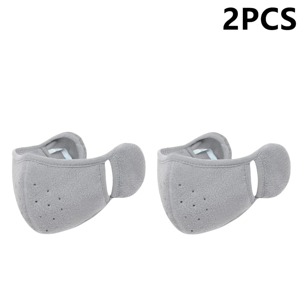 Winter Fleece Earmuffs & Windproof Face Mask – Unisex 2-Pack Winter Ear Warmer Mask Peaceful Pleasures Health and Wellness E 2PCS