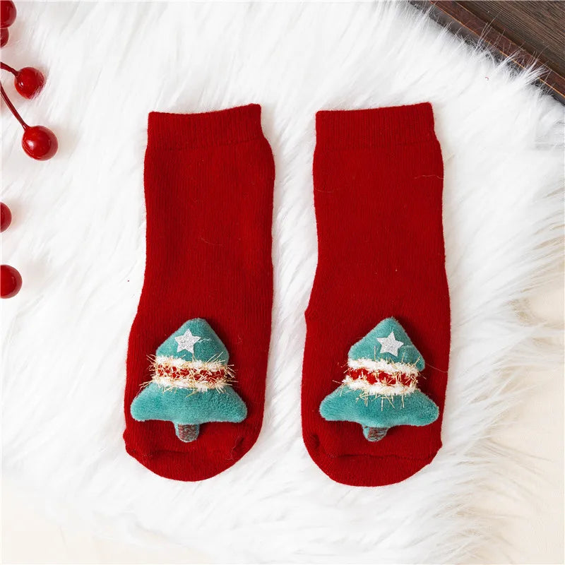 Christmas Baby Socks | Thick Cotton Anti-Slip Toddler Socks