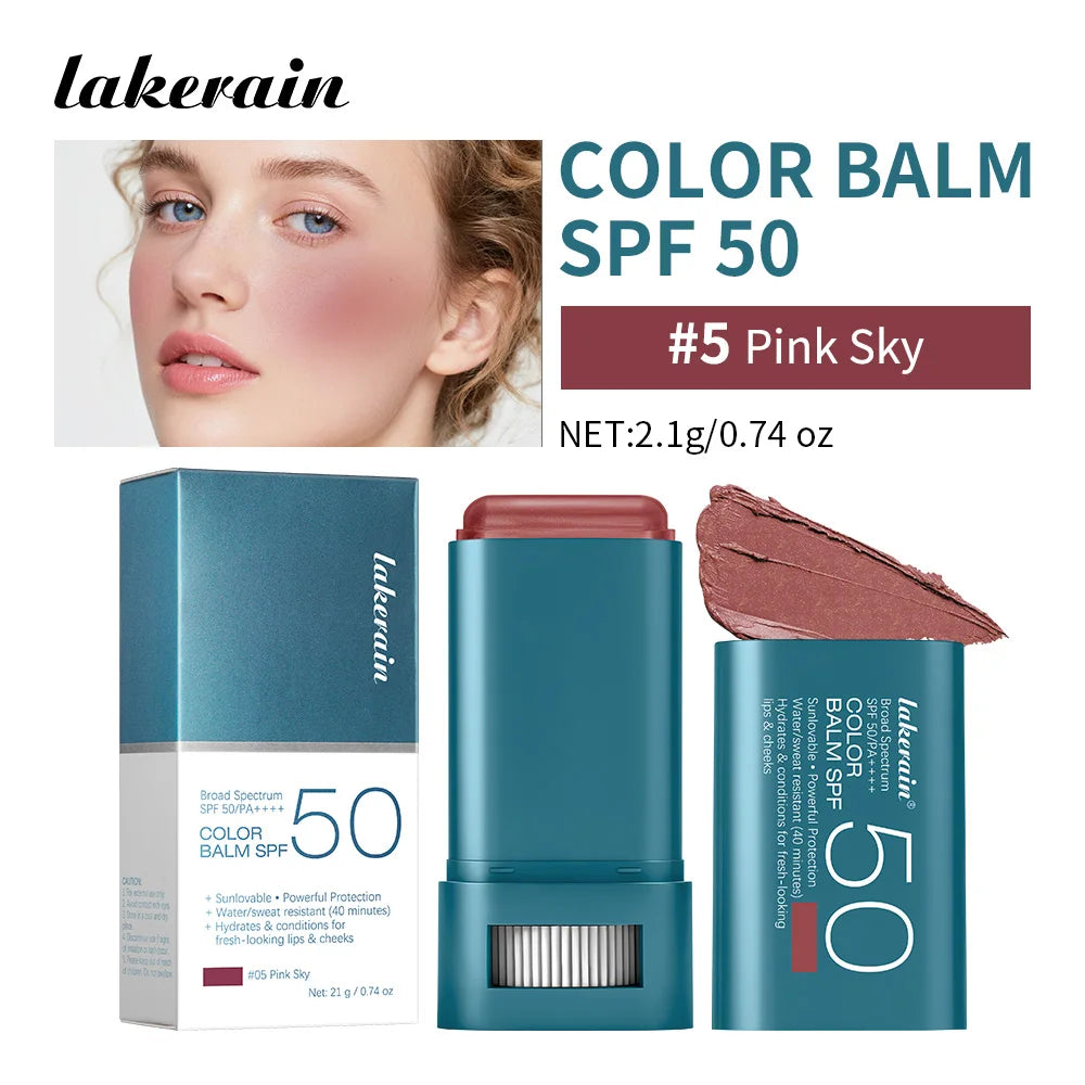 SPF 50 Tinted Blush Stick | Waterproof Sun Protection Makeup