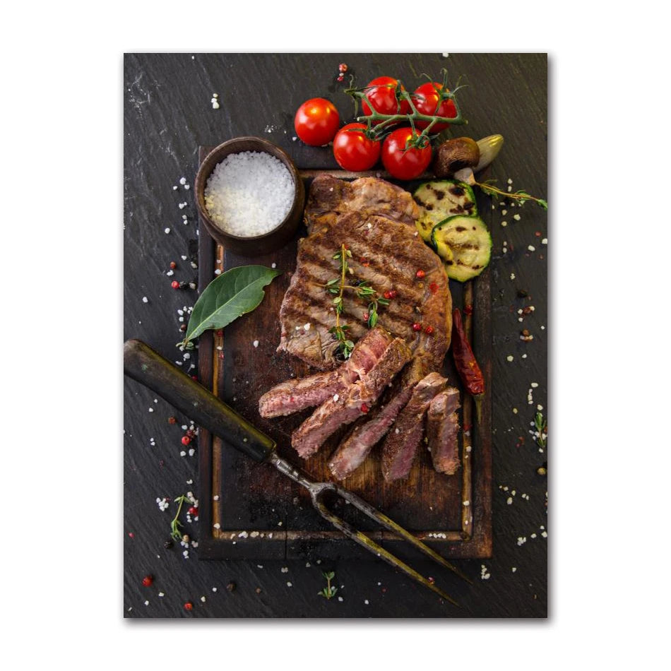 Spices Peppers Herbs Kitchen Canvas Wall Art | HD Unframed Print