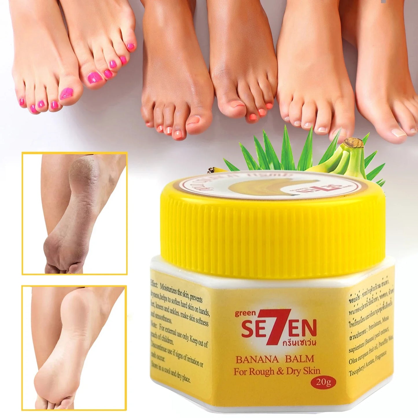 Banana Extract Foot Cream – Overnight Cracked Heel Renewal 20g