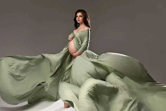 Satin Maternity Wrap Silky Scarf Maternity Posing Glossy Tossing Gown Fancy Pregnant Woman Wedding Photography Photo Peaceful Pleasures Health and Wellness color 11 1.5X 2M