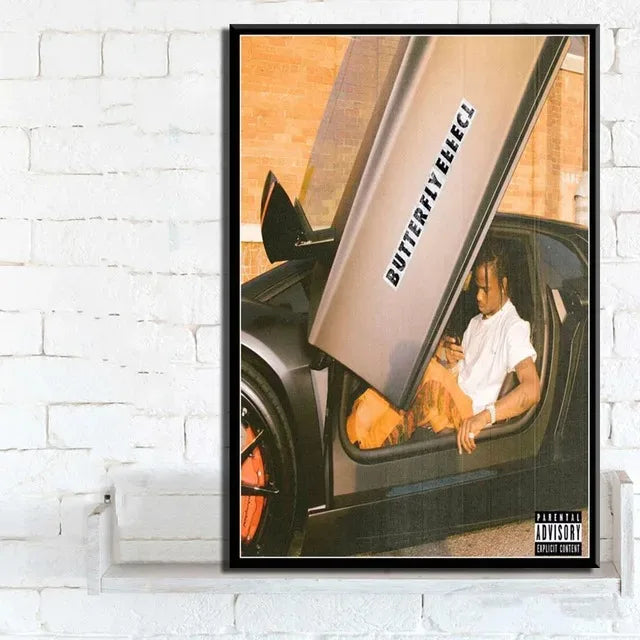 Travis Scott Astroworld Rodeo Canvas Poster | Rap Wall Art